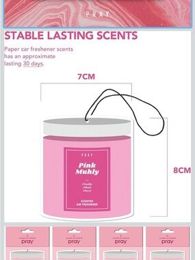 PRAY Pink Muhly Scented Air Freshener - 12 pack